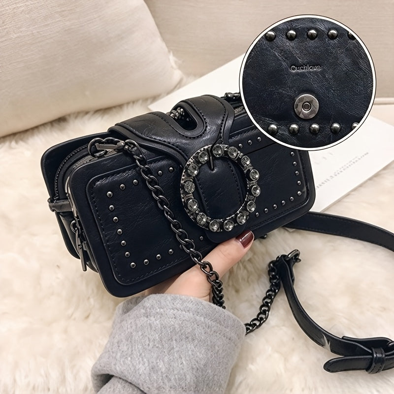 Ouchlove Women’s Vintage Studded Crossbody Bag