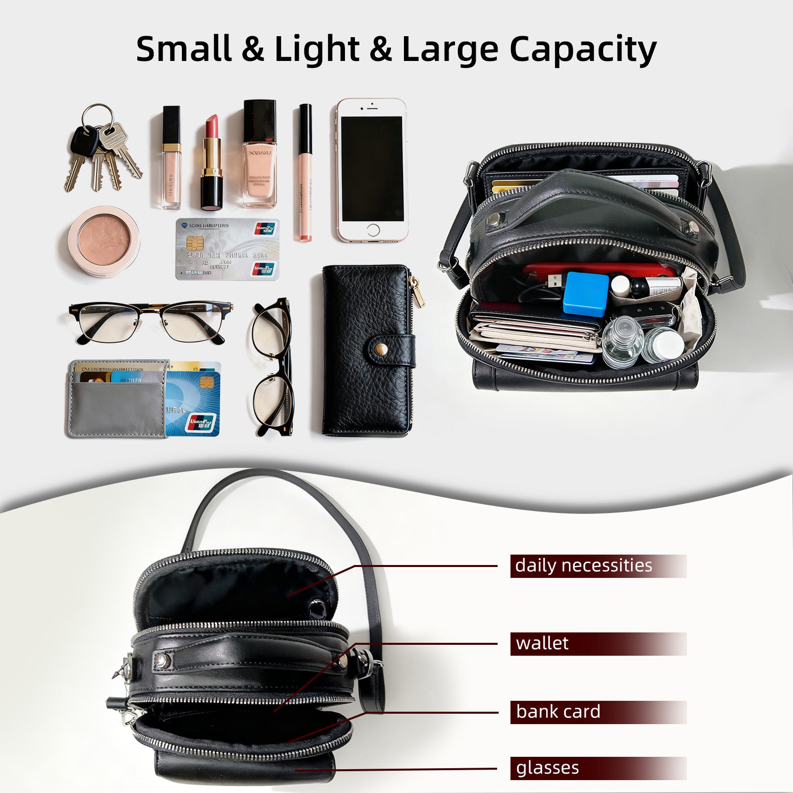 Ouchlovebag Women's Crossbody Bag/Eyeglasses Bag