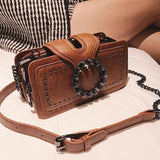 Ouchlove Women’s Vintage Studded Crossbody Bag