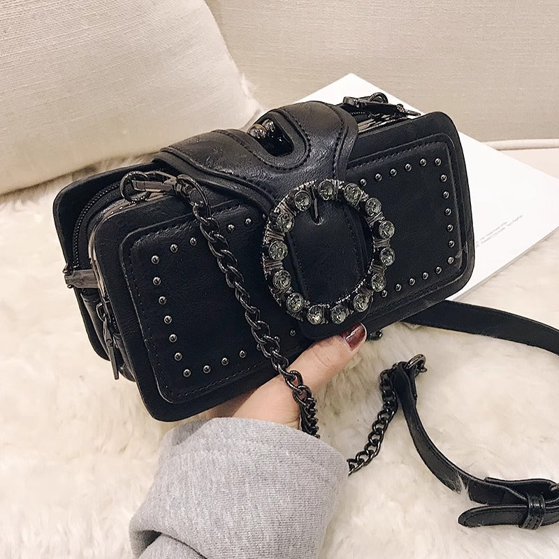 Ouchlove Women’s Vintage Studded Crossbody Bag