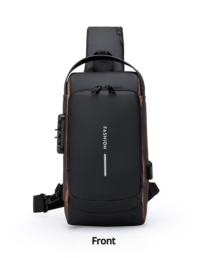Ouchlove Anti-Theft Sling Bag with Combination Lock – High-Capacity Shoulder Bag for Business and Commuting