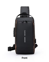 Ouchlove Anti-Theft Sling Bag with Combination Lock – High-Capacity Shoulder Bag for Business and Commuting