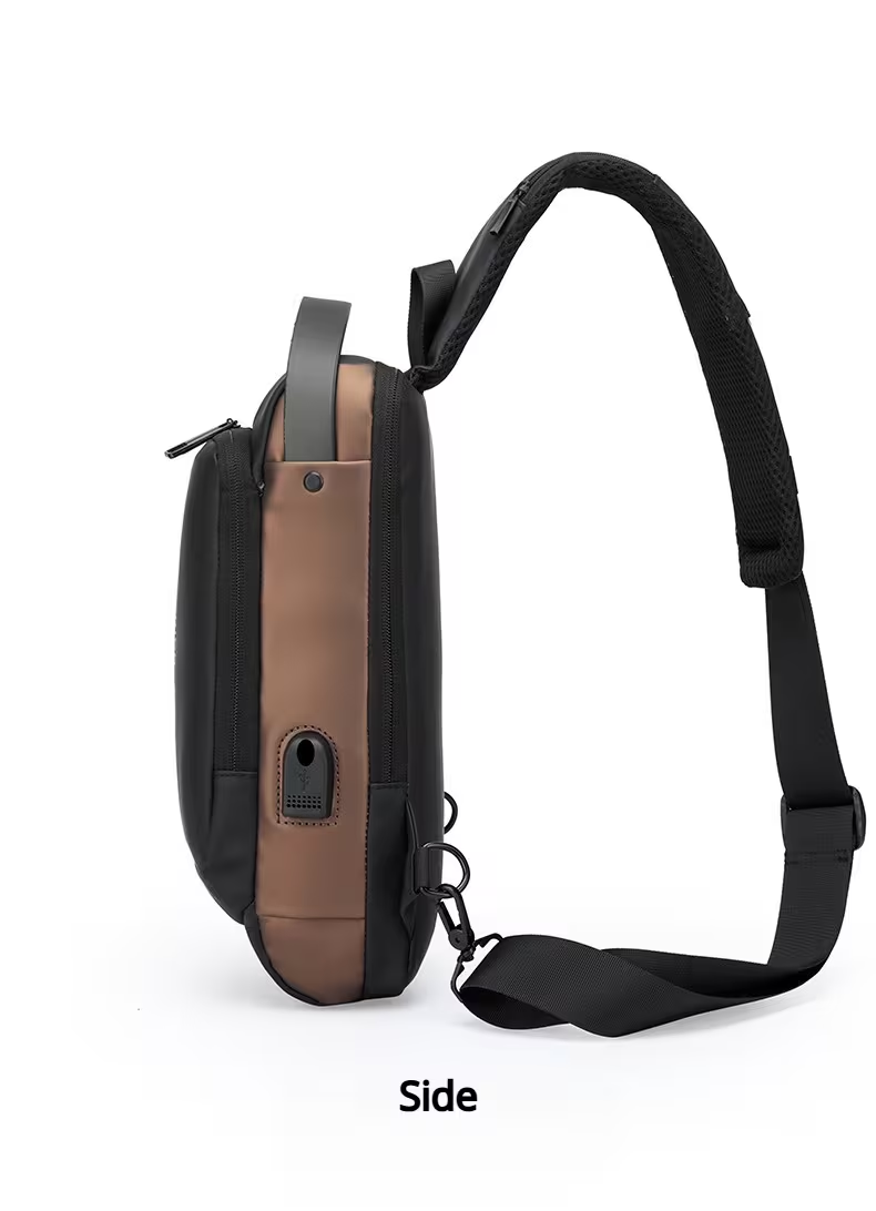 Ouchlove Anti-Theft Sling Bag with Combination Lock – High-Capacity Shoulder Bag for Business and Commuting