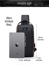 Ouchlove Anti-Theft Sling Bag with Combination Lock – High-Capacity Shoulder Bag for Business and Commuting