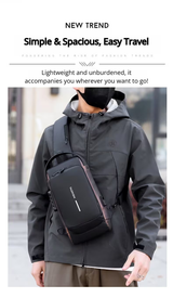 Ouchlove Anti-Theft Sling Bag with Combination Lock – High-Capacity Shoulder Bag for Business and Commuting