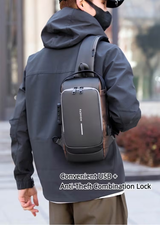 Ouchlove Anti-Theft Sling Bag with Combination Lock – High-Capacity Shoulder Bag for Business and Commuting