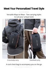 Ouchlove Anti-Theft Sling Bag with Combination Lock – High-Capacity Shoulder Bag for Business and Commuting